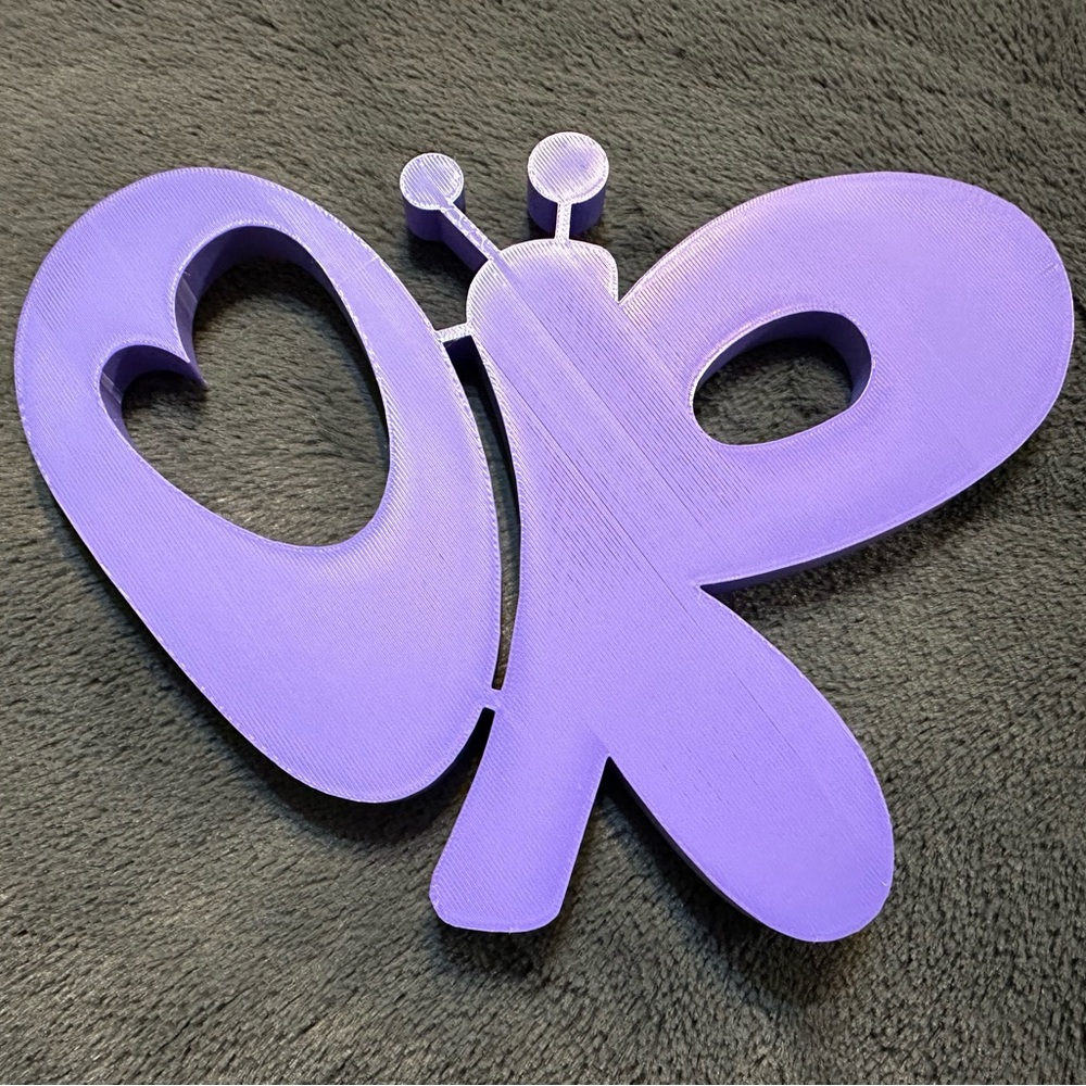 COPY - Large Olivia Rodrigo Butterfly Logo 3D Printed Decor